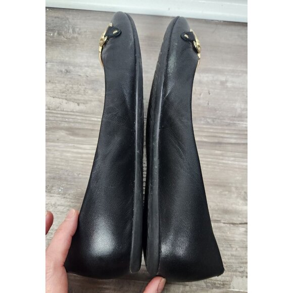 Kate Spade Women's Sz. 9.5 Phoebe Black Leather Ballet Flats - Picture 5 of 8